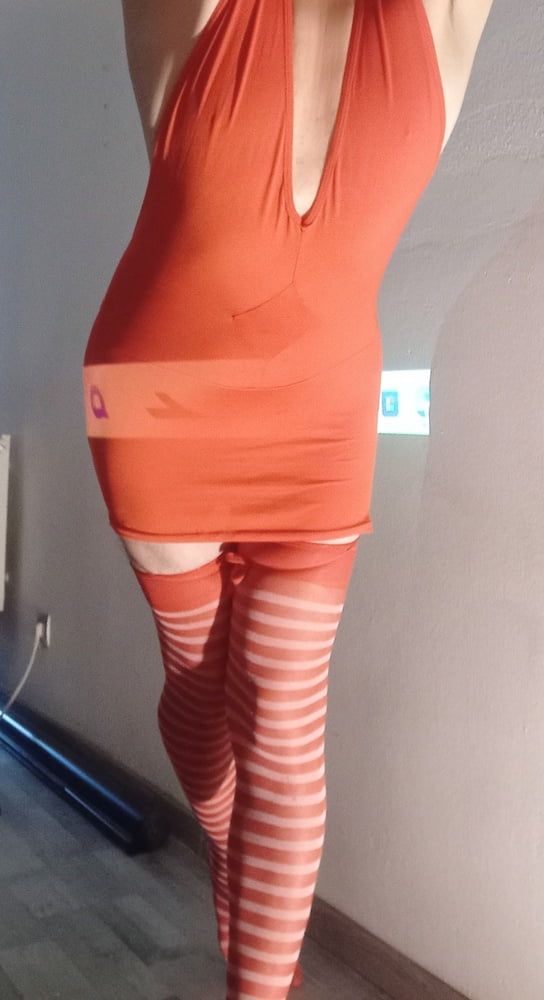 red dress and stockings #21