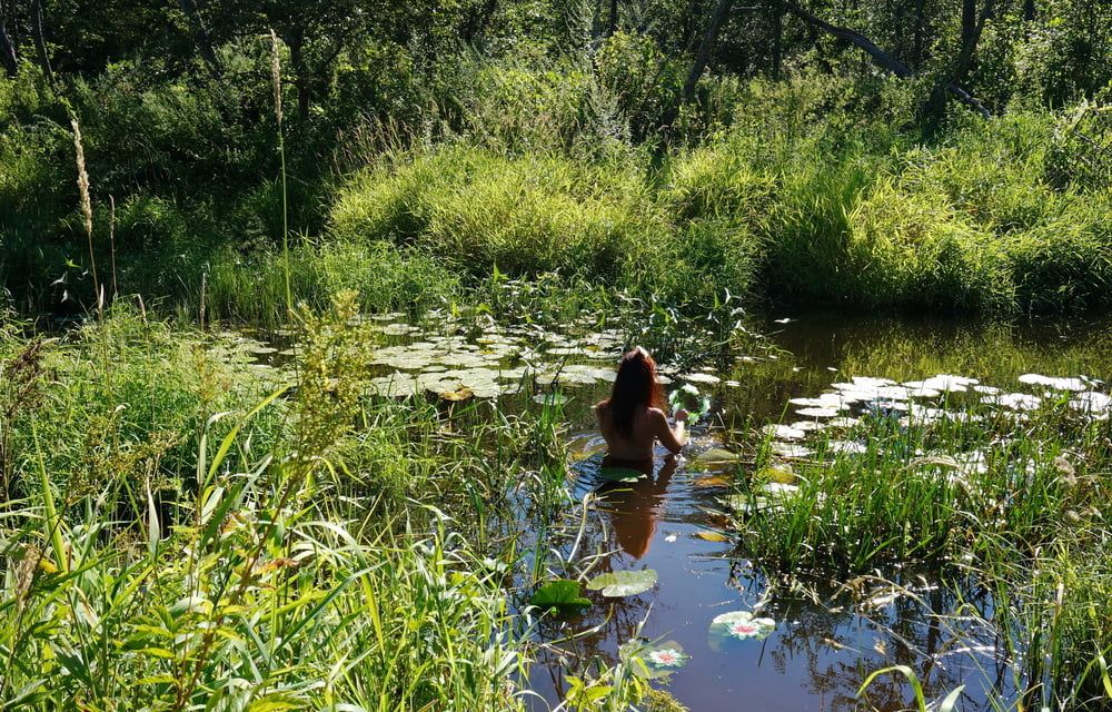in a weedy pond #13