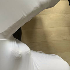 XXL Huge Cock and Balls in White Hose