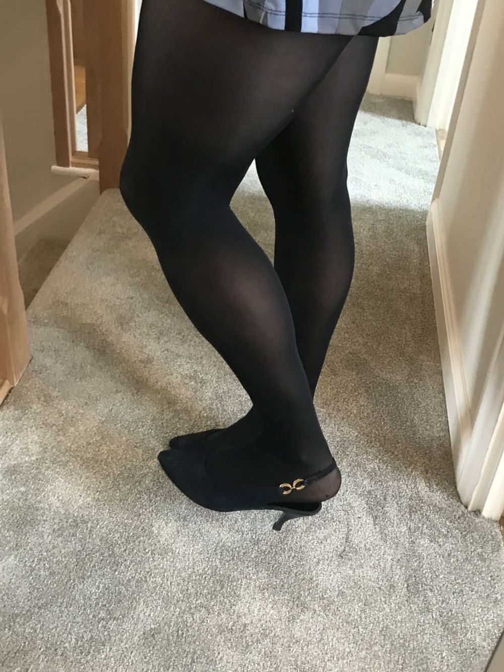 Blue opaque tights #6