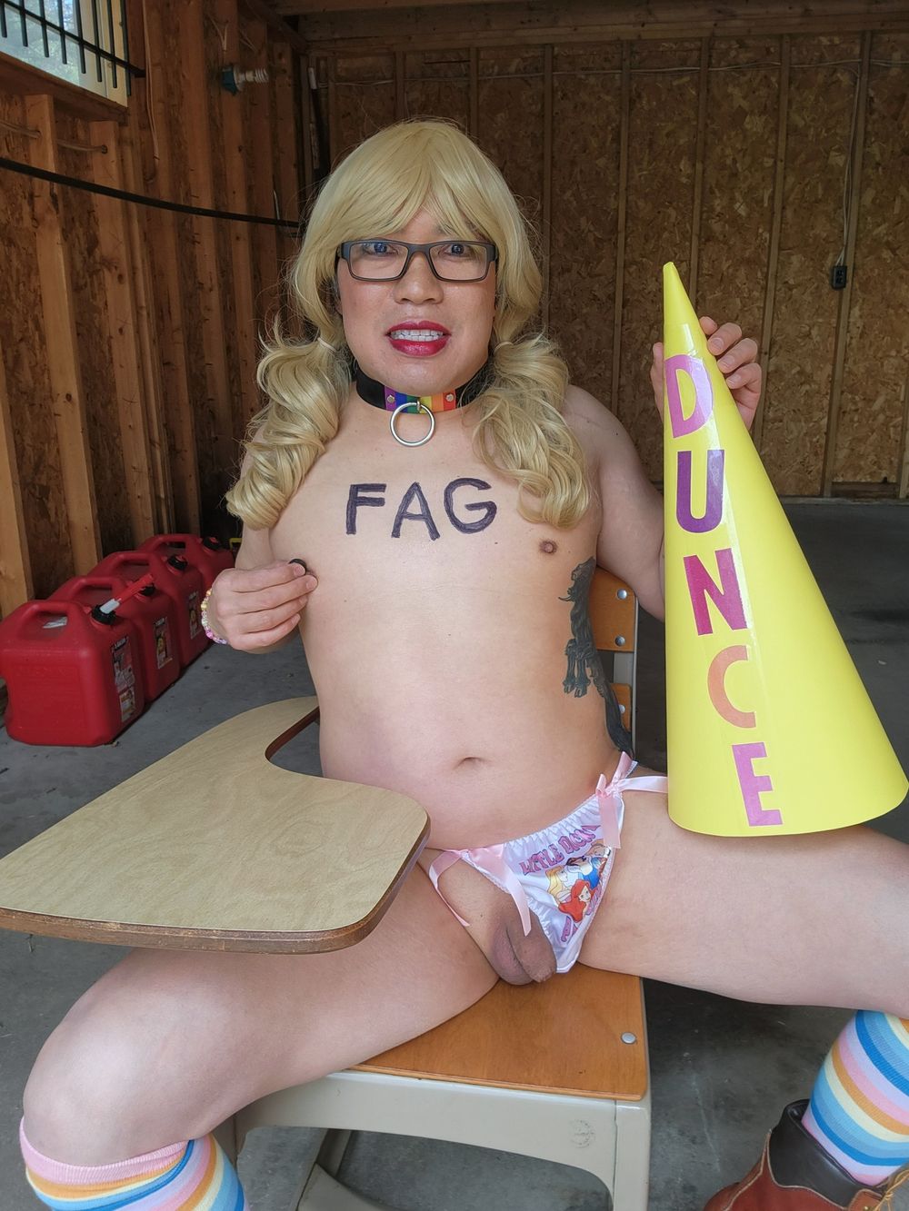 Stupid Sissy Dunce Cap Humiliation #28