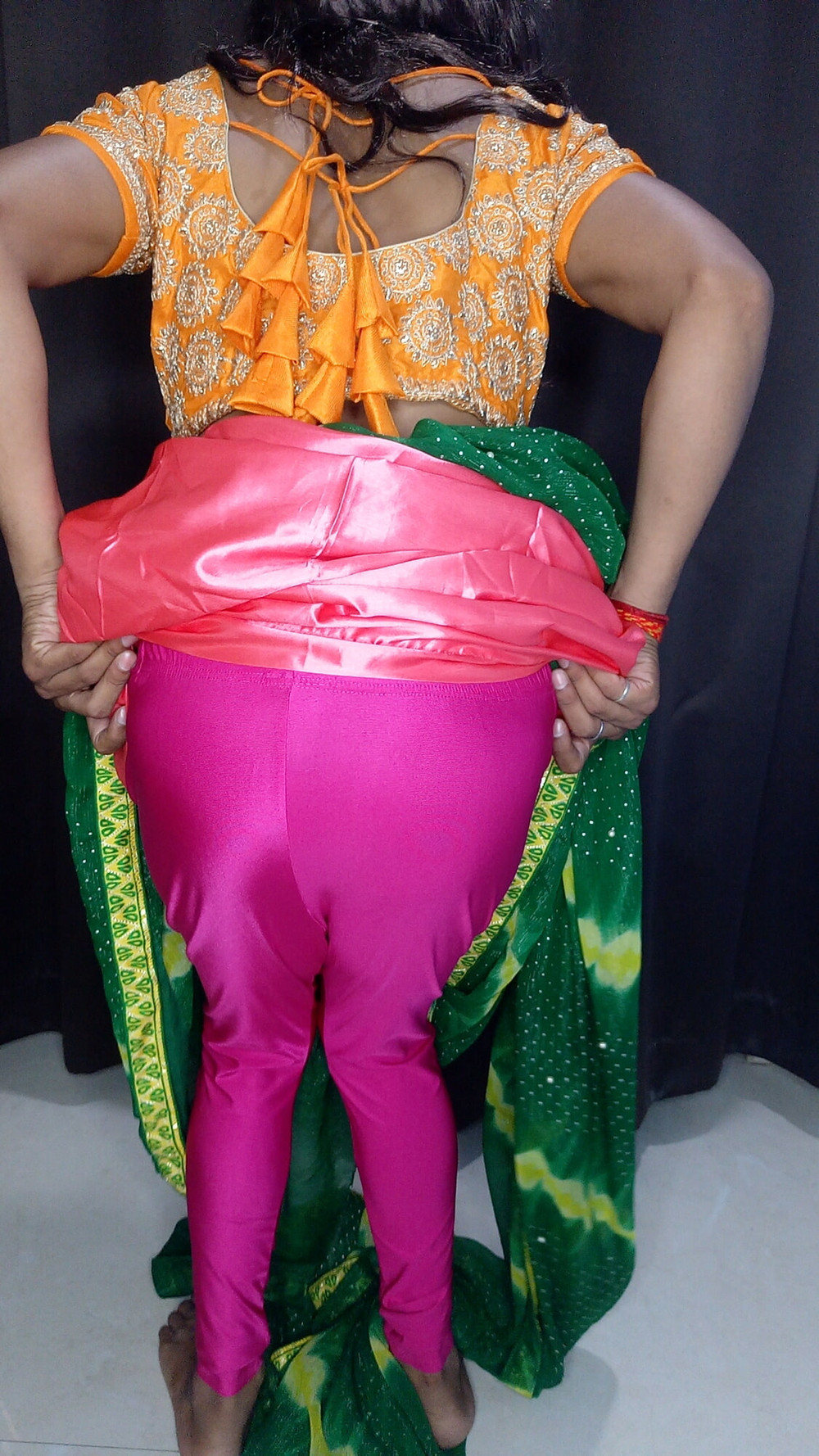 My stepmom last night wear this saree  #32