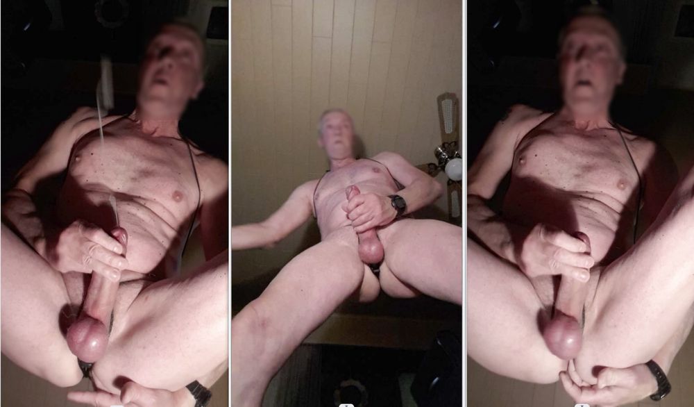 exhibitionist daddy grandpa big dick bondage sexshow cumshot #31