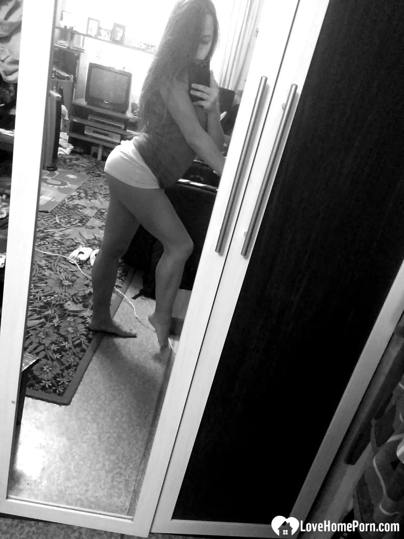 Cute teen shows off her curves sensually  #32