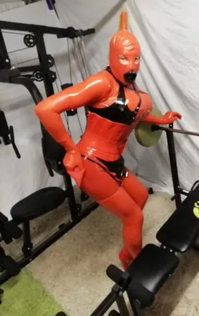 alison in rubber         