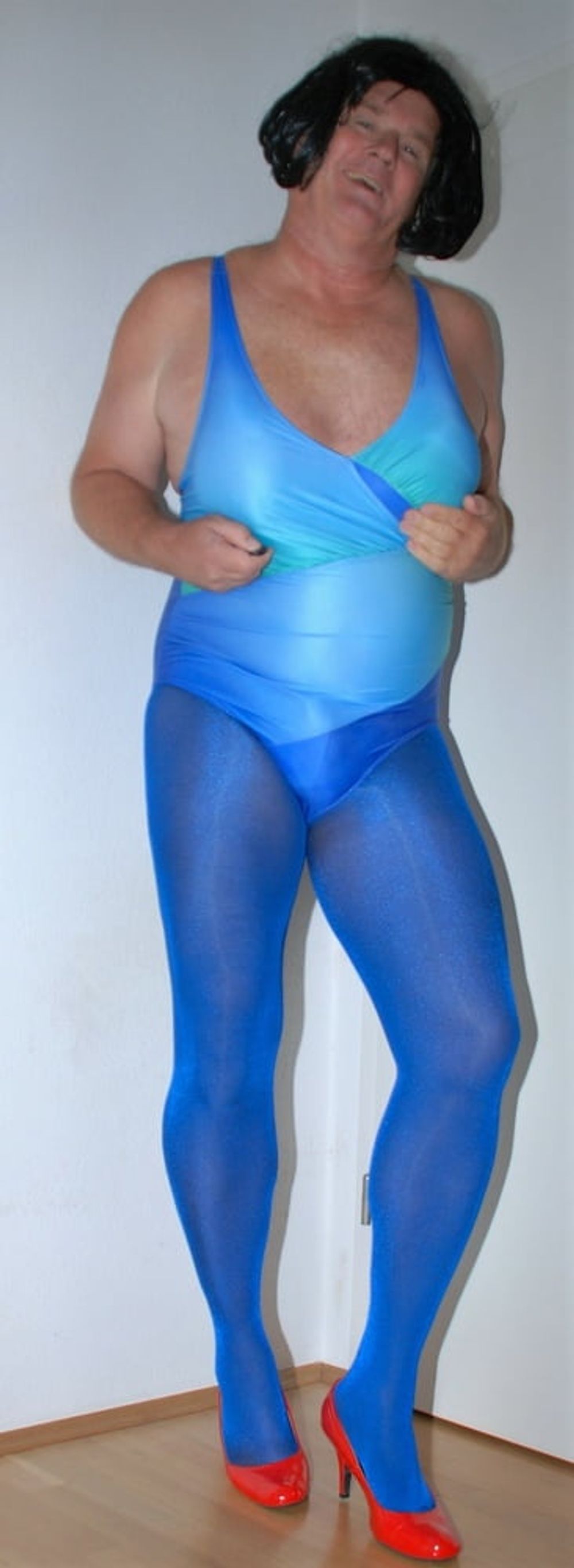 Swimuite blue with Tights blue #21