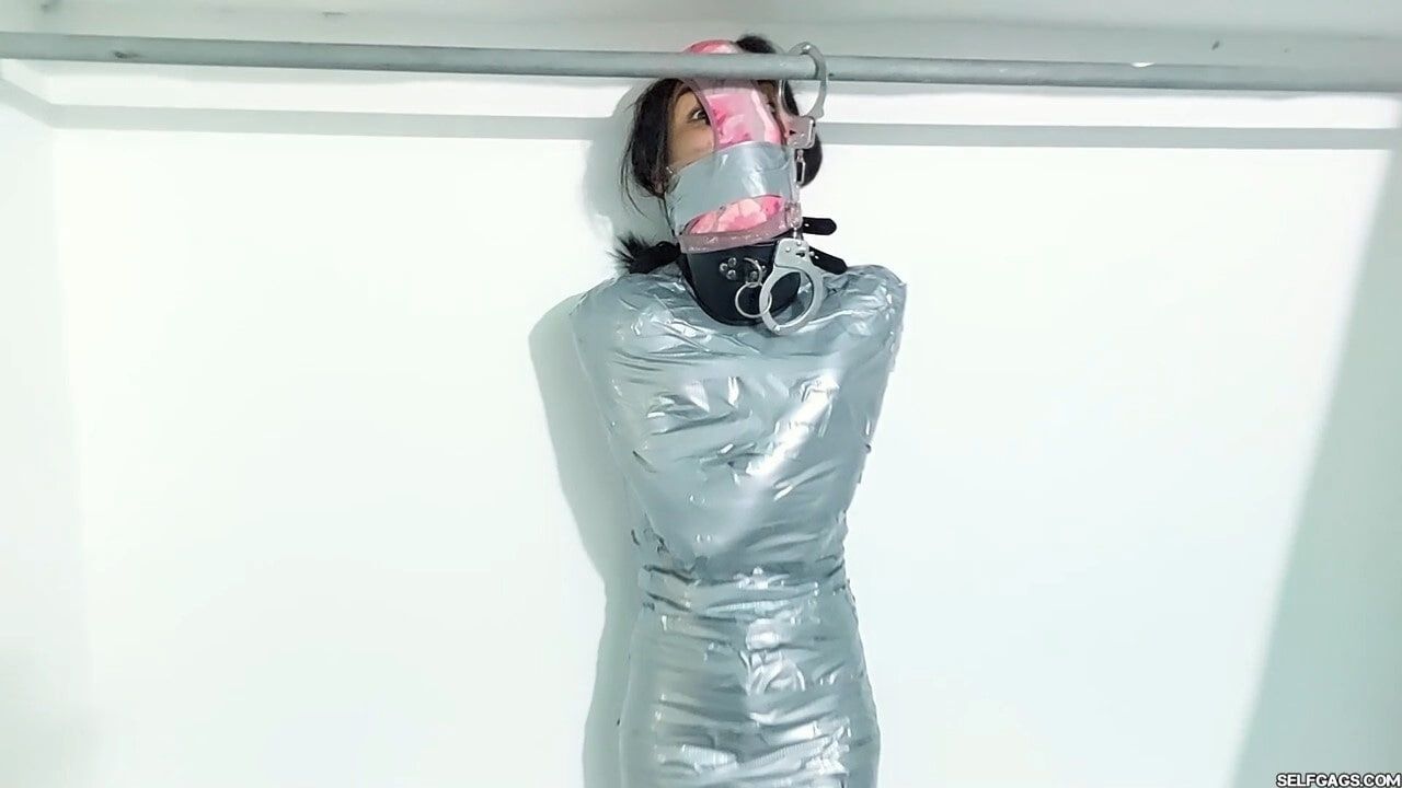 Panty Hooded Mummy Locked Up! - Selfgags #34