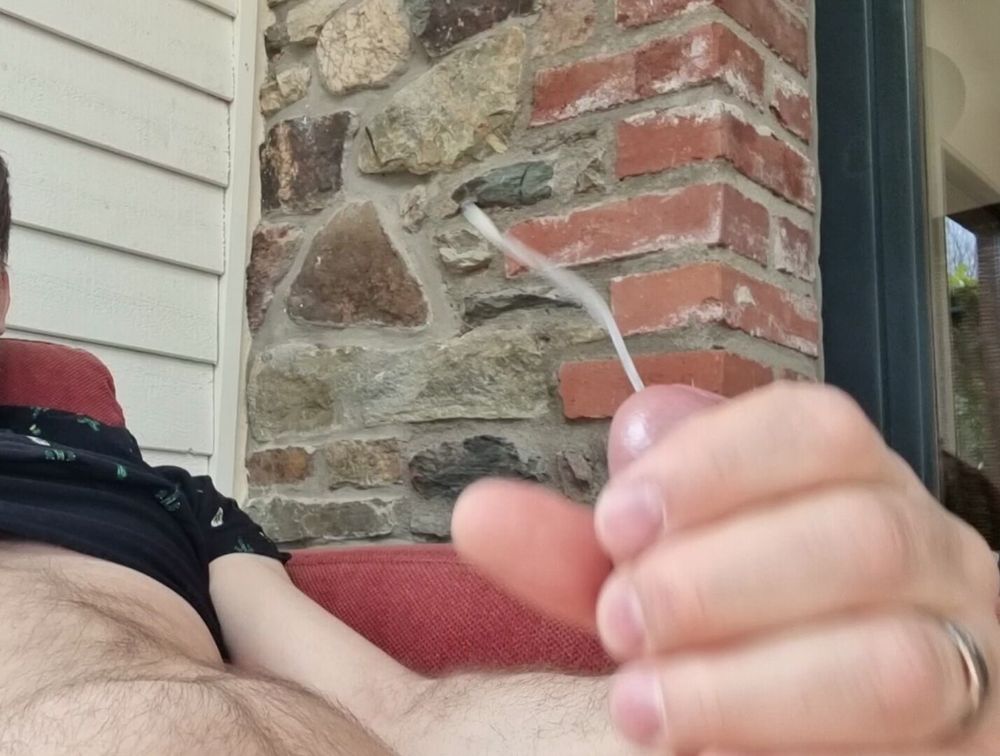 Holiday: playing with my big hard cock and cum! #10