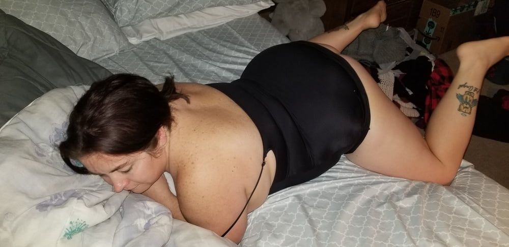 Sexy BBW Little Black Dress and Sold Pink Panties #18