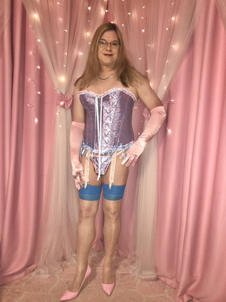 Joanie - Pink and Blue Corset #24