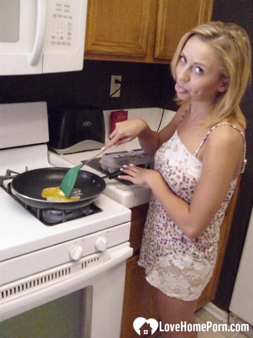 My wife really enjoys cooking while naked #17