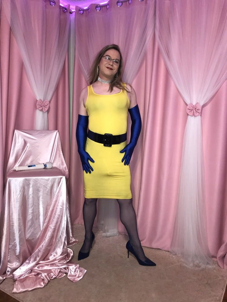 Joanie - Yellow Pencil Dress 2 #28