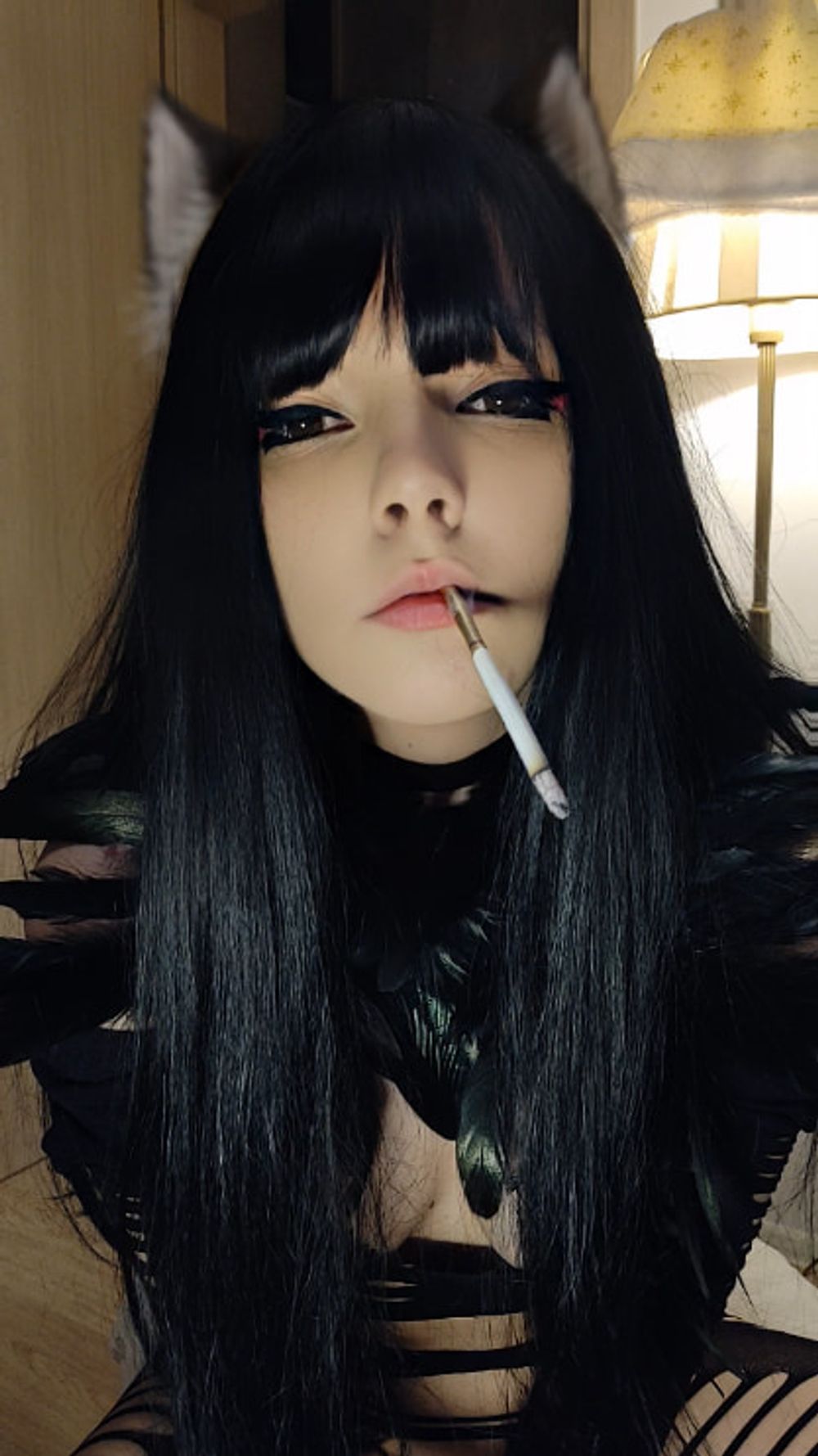 Goth puwussycat smoking #3