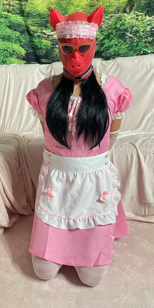 Sissy Wearing A Pink Dress, Heels And Chastity Cage (Pt. 1) #10