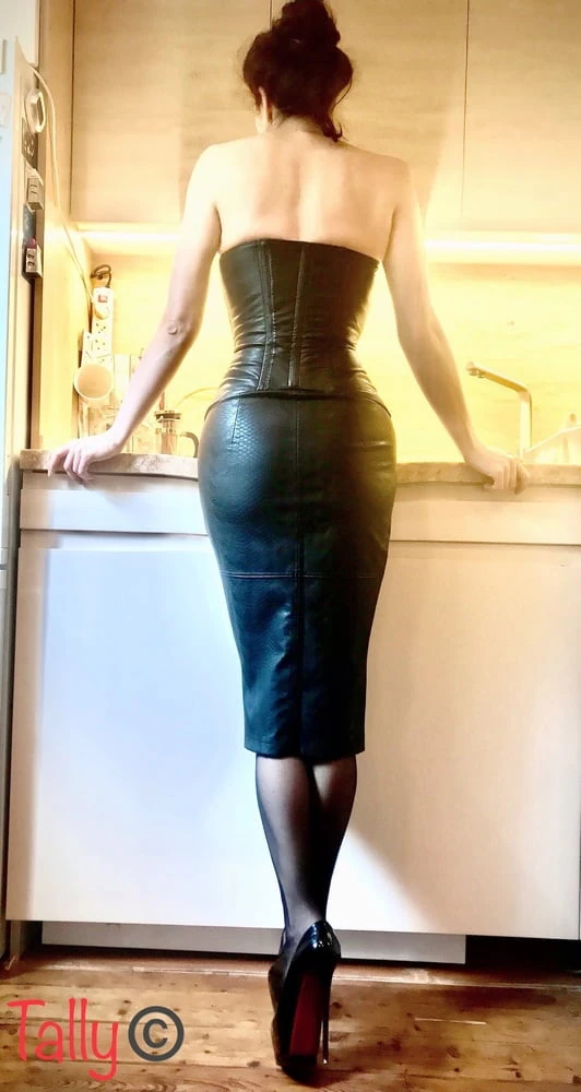Tally in sexy black leather  #37