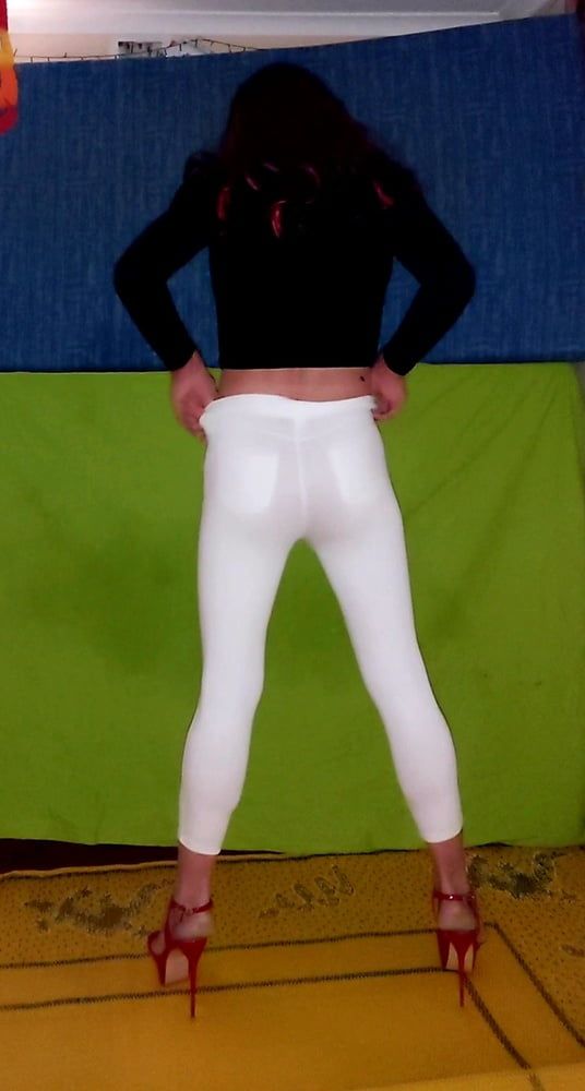 White stretch pants  #4