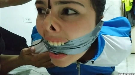 jogger gagged with sweaty socks after her run selfgags         