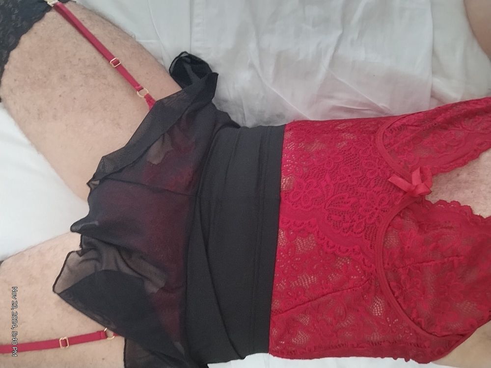 Red and black lingerie display #6