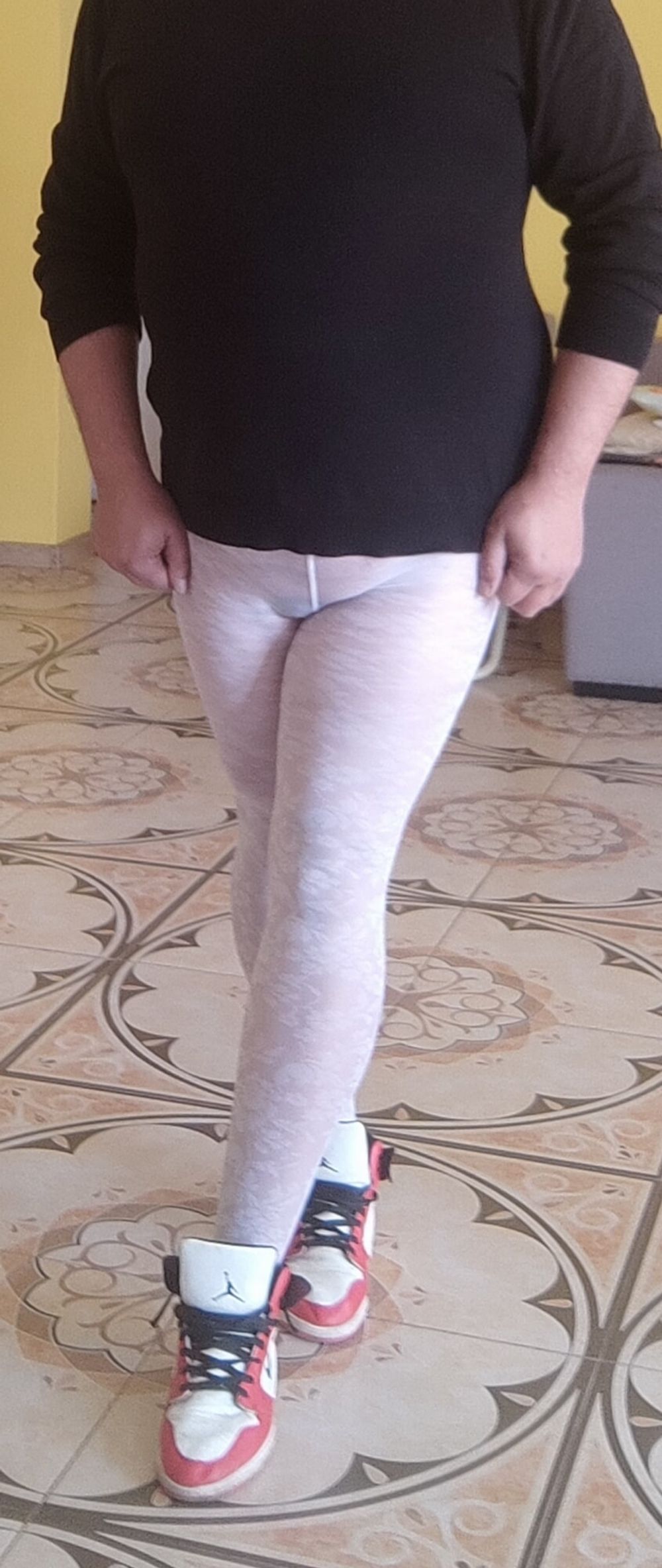 More  sexy white pantyhose #11