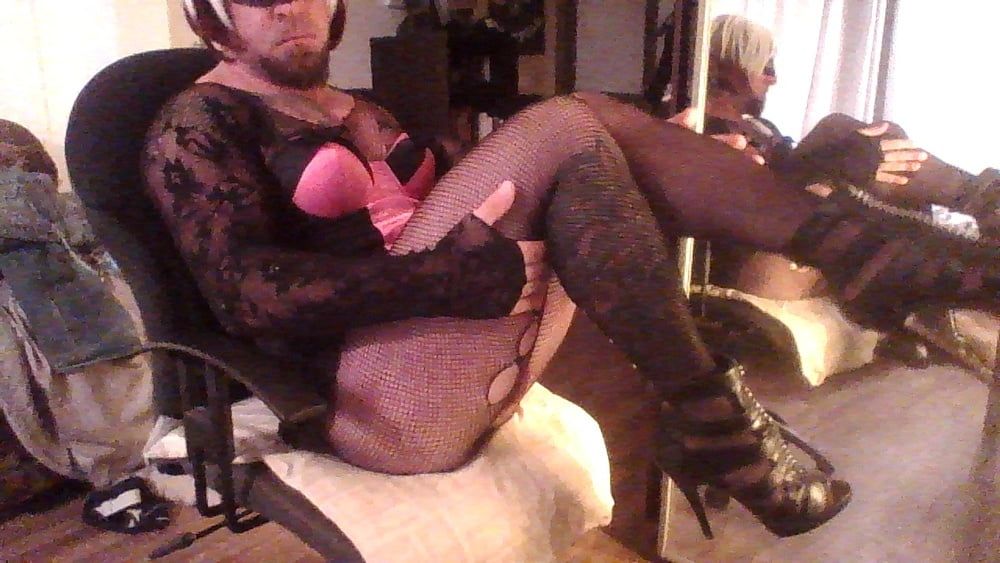 Saturday night Fun With New Fishnets Pantyhose #16