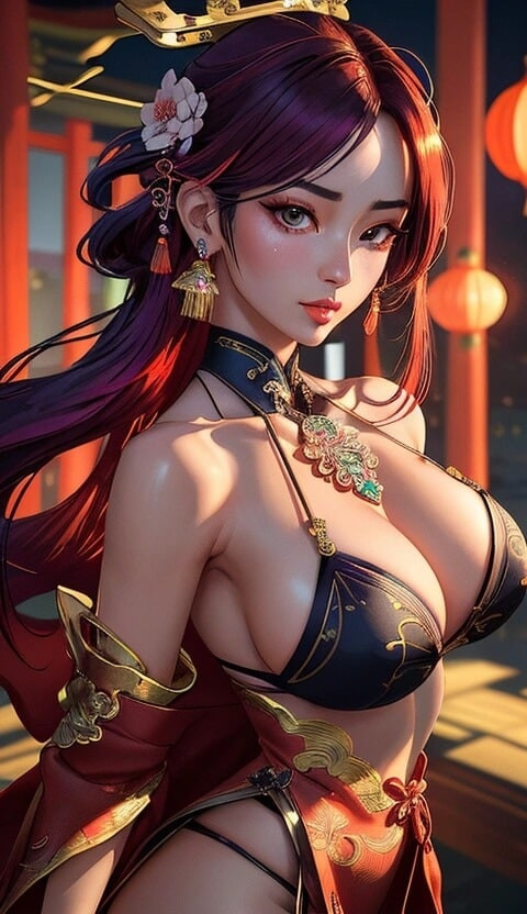 cute Chinese girl in temple (Ai model) #22