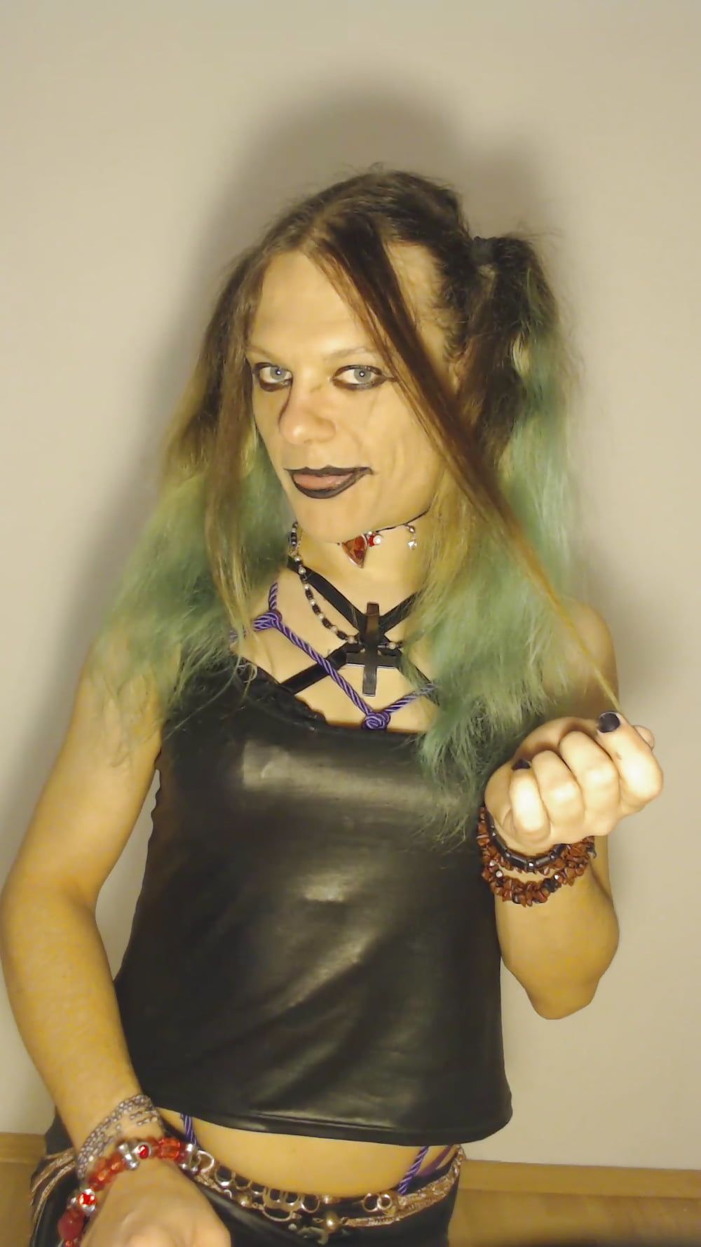 Bondage Chastity Green Cyber Goth Brandynette #7