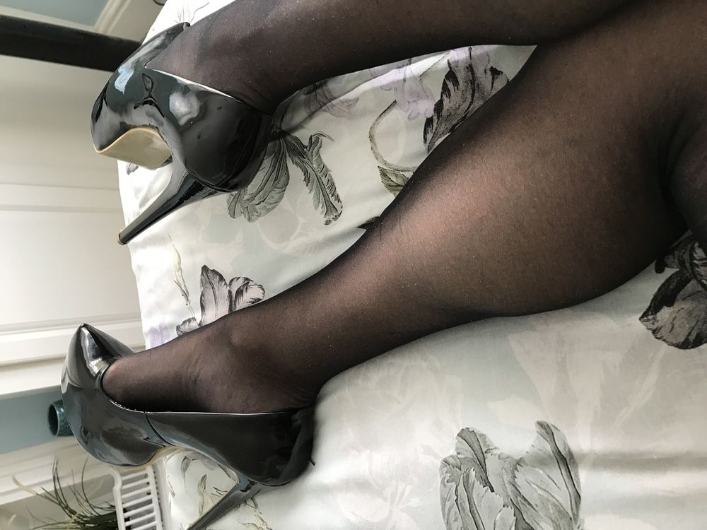 black tights &amp; heels close-up #8