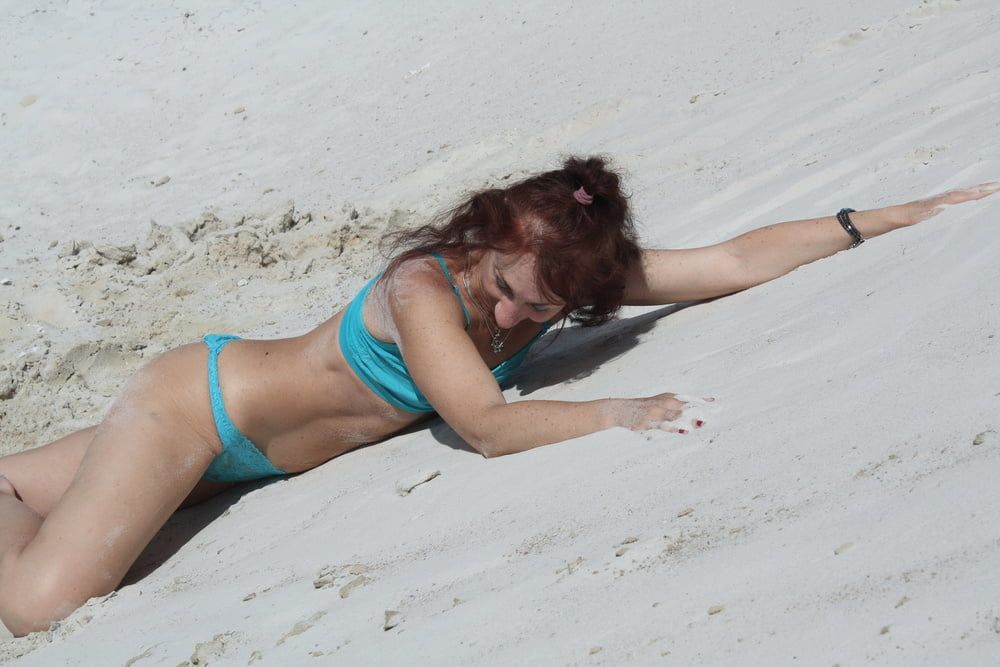 On White Sand in turquos bikini #2