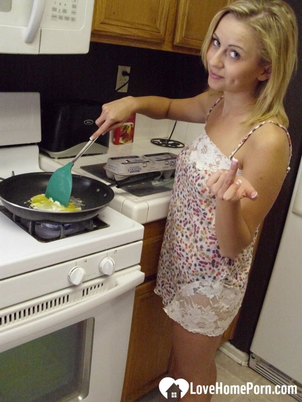 My wife really enjoys cooking while naked #18