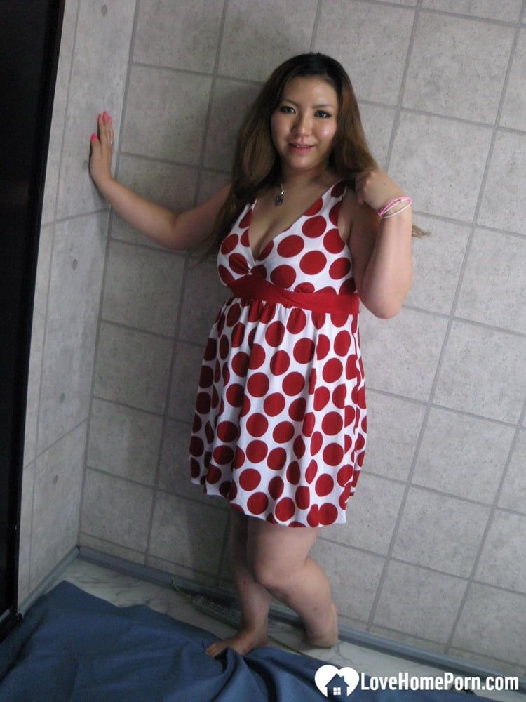 Chubby Asian shows off her hot curves #49