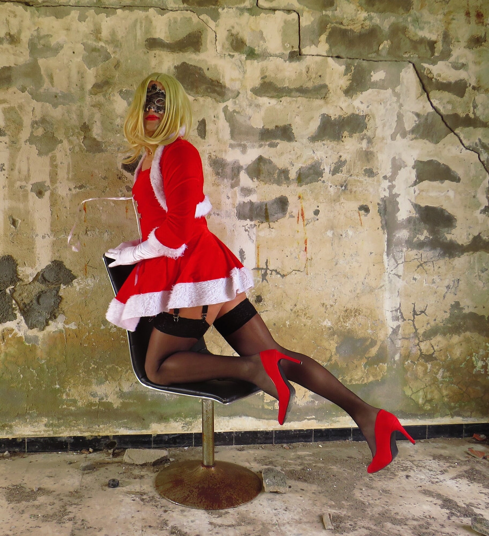 Sexy girl in sexy lingerie stockings and heels posing naked. #52