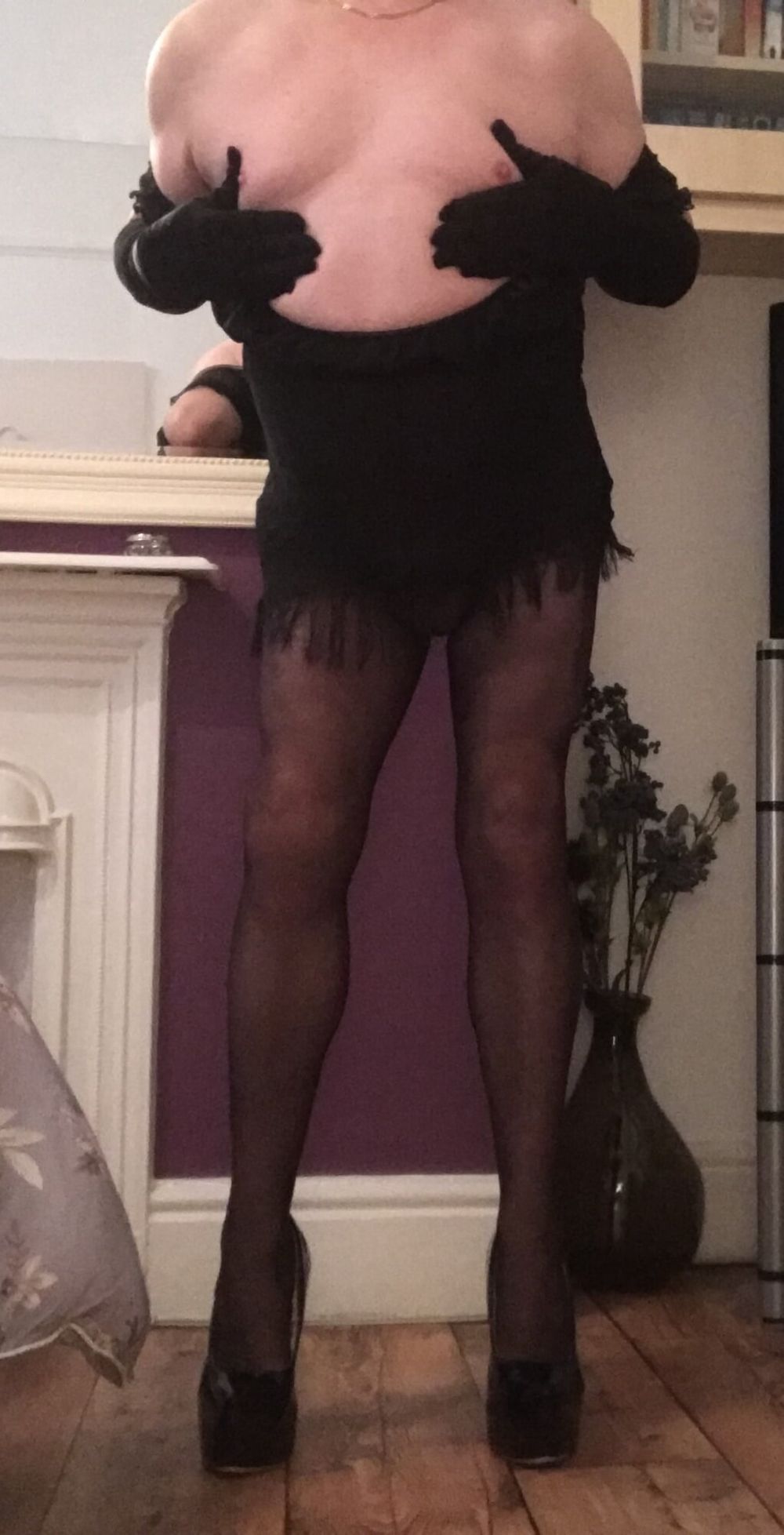 sexy slut in sheer black tights (4) #22