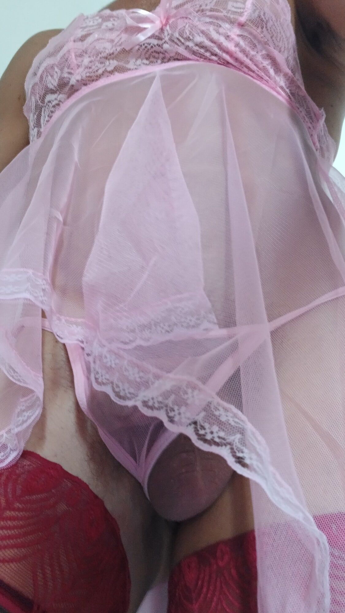 Pink pantie match with the nightie  #6