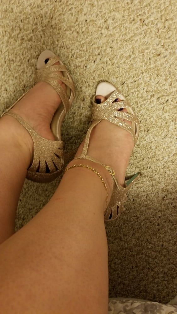 Playing in my shoe closet pretty feet heels flats milf  wife #34