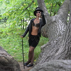 Clockpunk under tree
