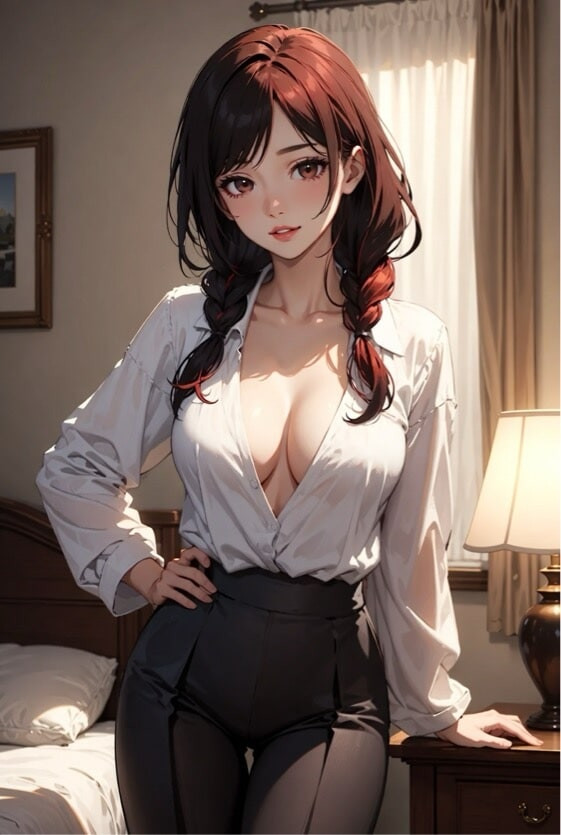 Seductive 2D anime waifu – AI animation #3