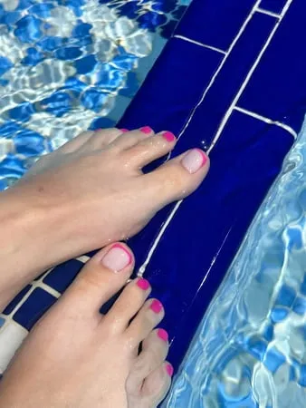 feet last summer near swimming pool         