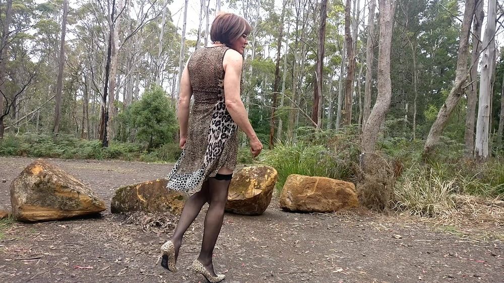 Crossdress Road trip leopard Print dress #11