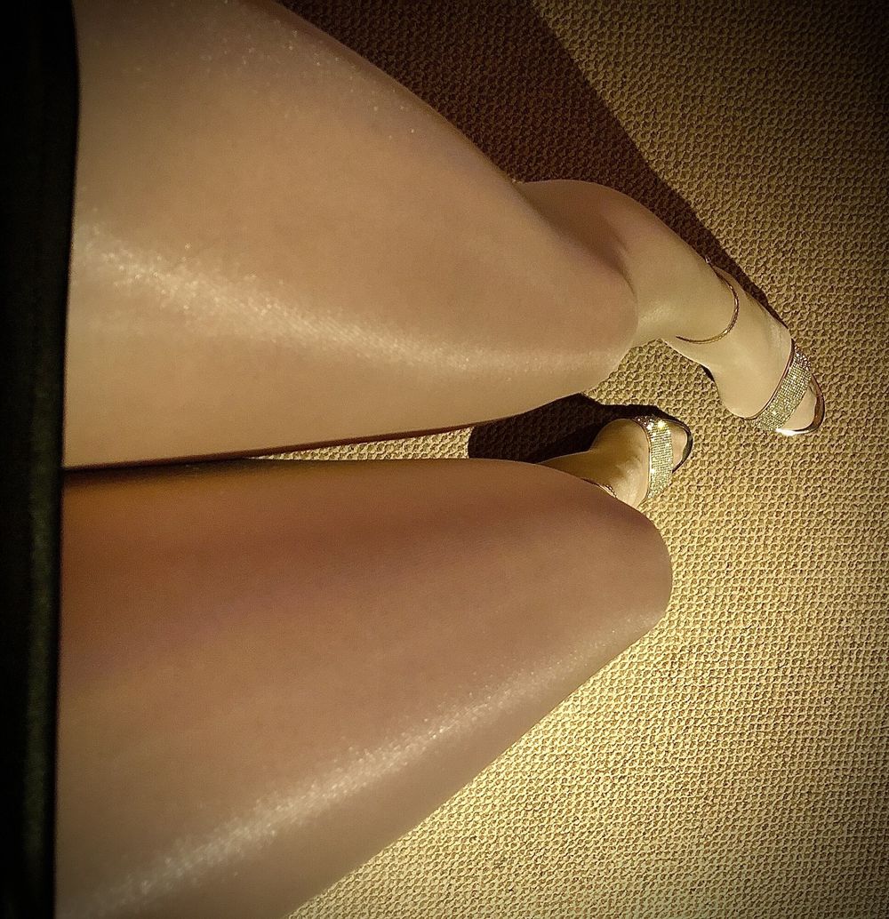 My legs looks so hot on pantyhose and high heels! #17