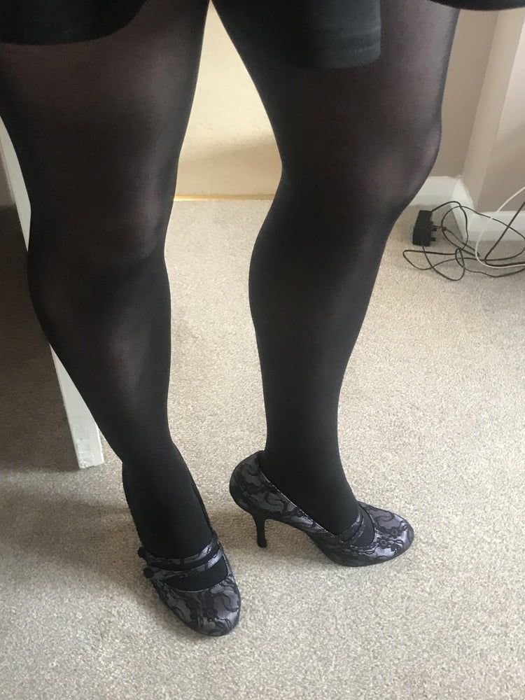 Black hold up stockings #26