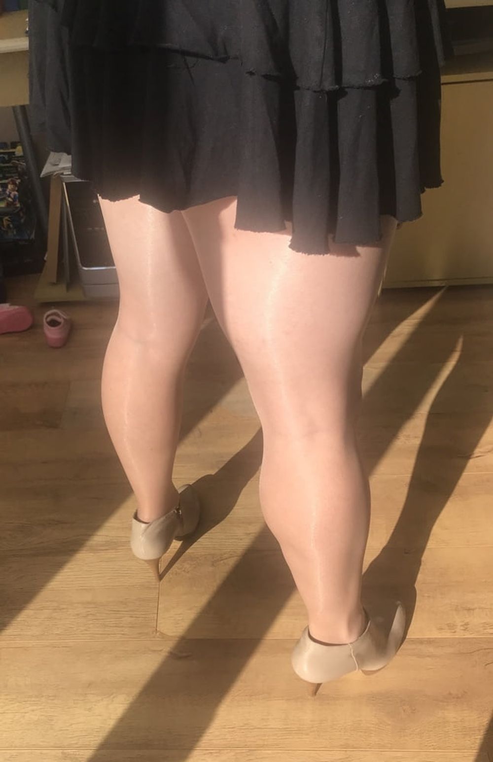 Tan pantyhose in the sun #29