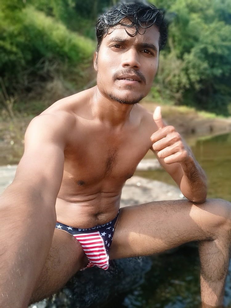 Hot photos shoot in river side bathing time  #15
