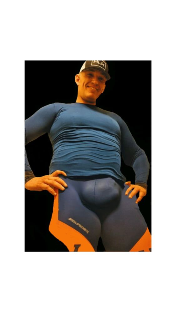 WHAT I WEAR TO MY COED CYCLING GROUP....BULGING SPANDEX! #2