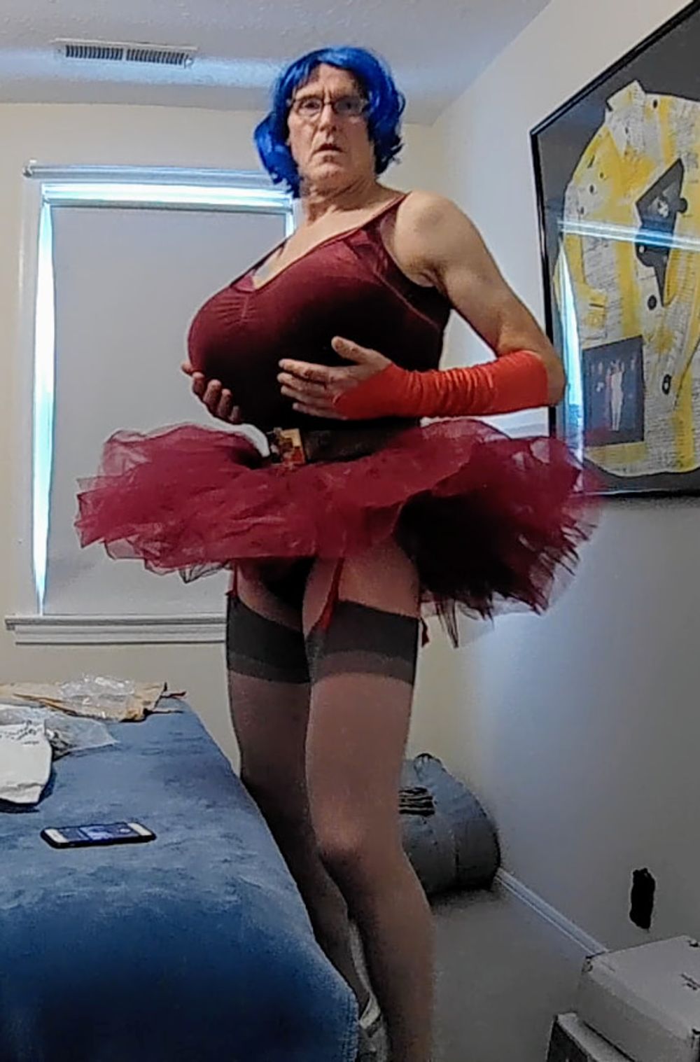 20190107 red tutu dressup #10