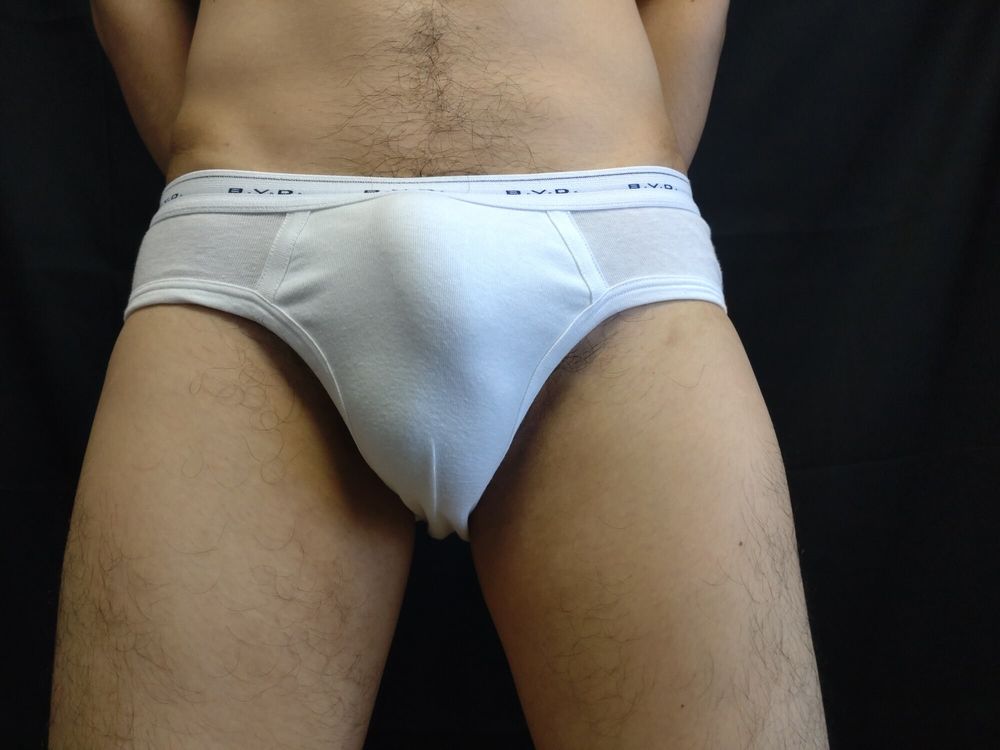 white briefs and hairy uncut cock #2