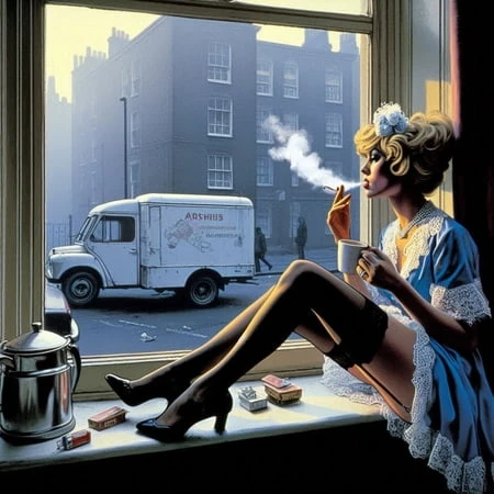 smoking and stockings         