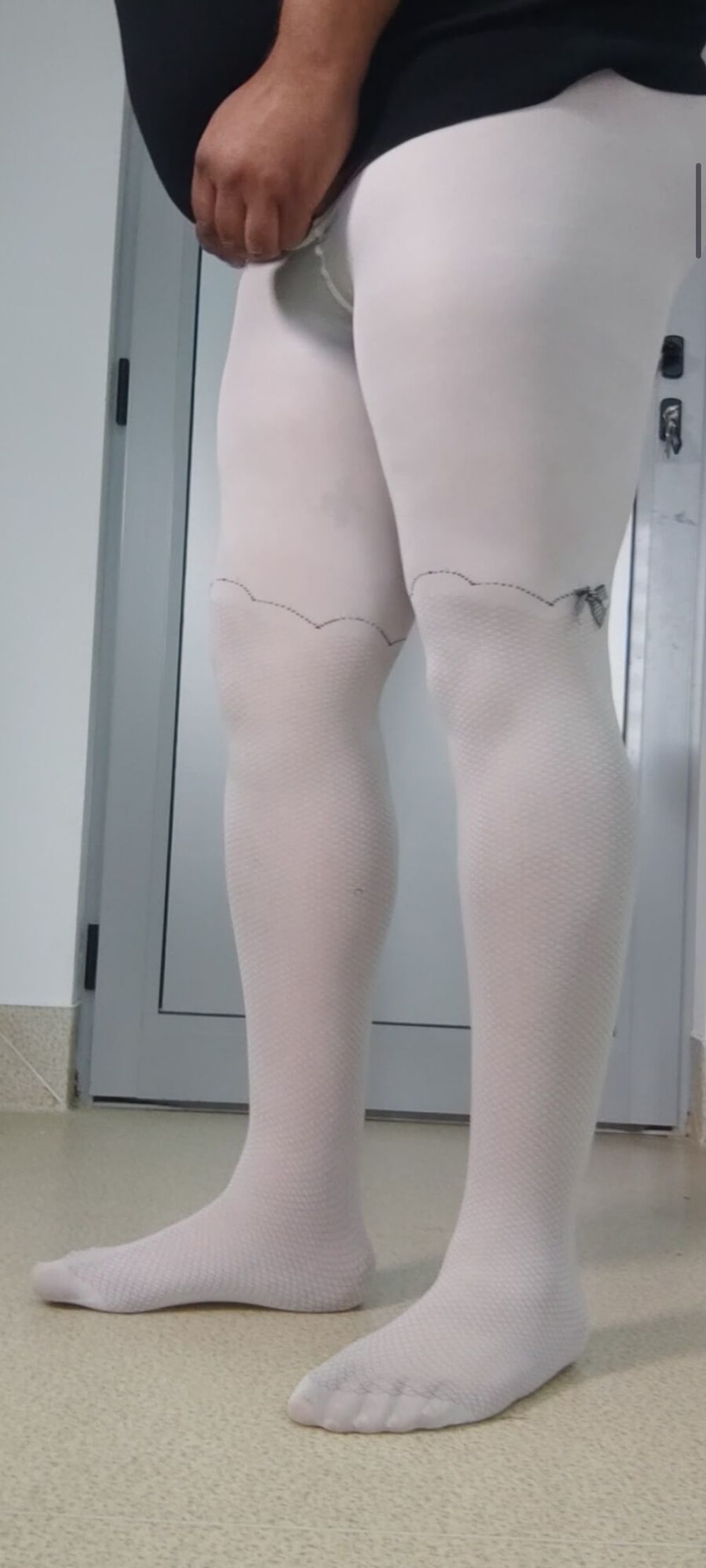 White pantyhose for teen is so sexy #22