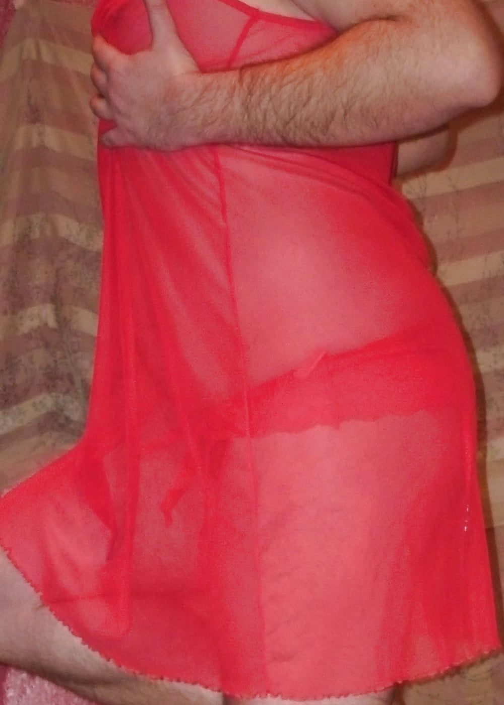 Sissy Boy Lovelaska - Sexy red nightgown #10