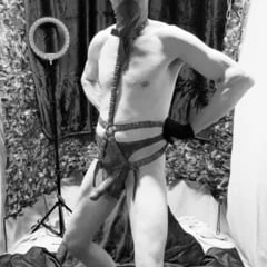 Kinky Cock Show In Black And White