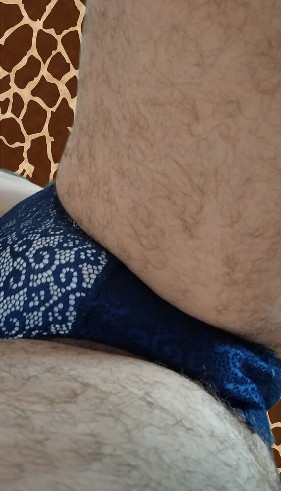 my blue lace panties #5